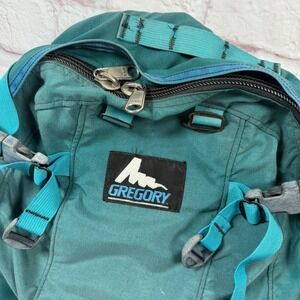 Vintage Gregory USA Outdoor Hiking Day Pack Backpack Aqua Blue 14in x 22in -50L?